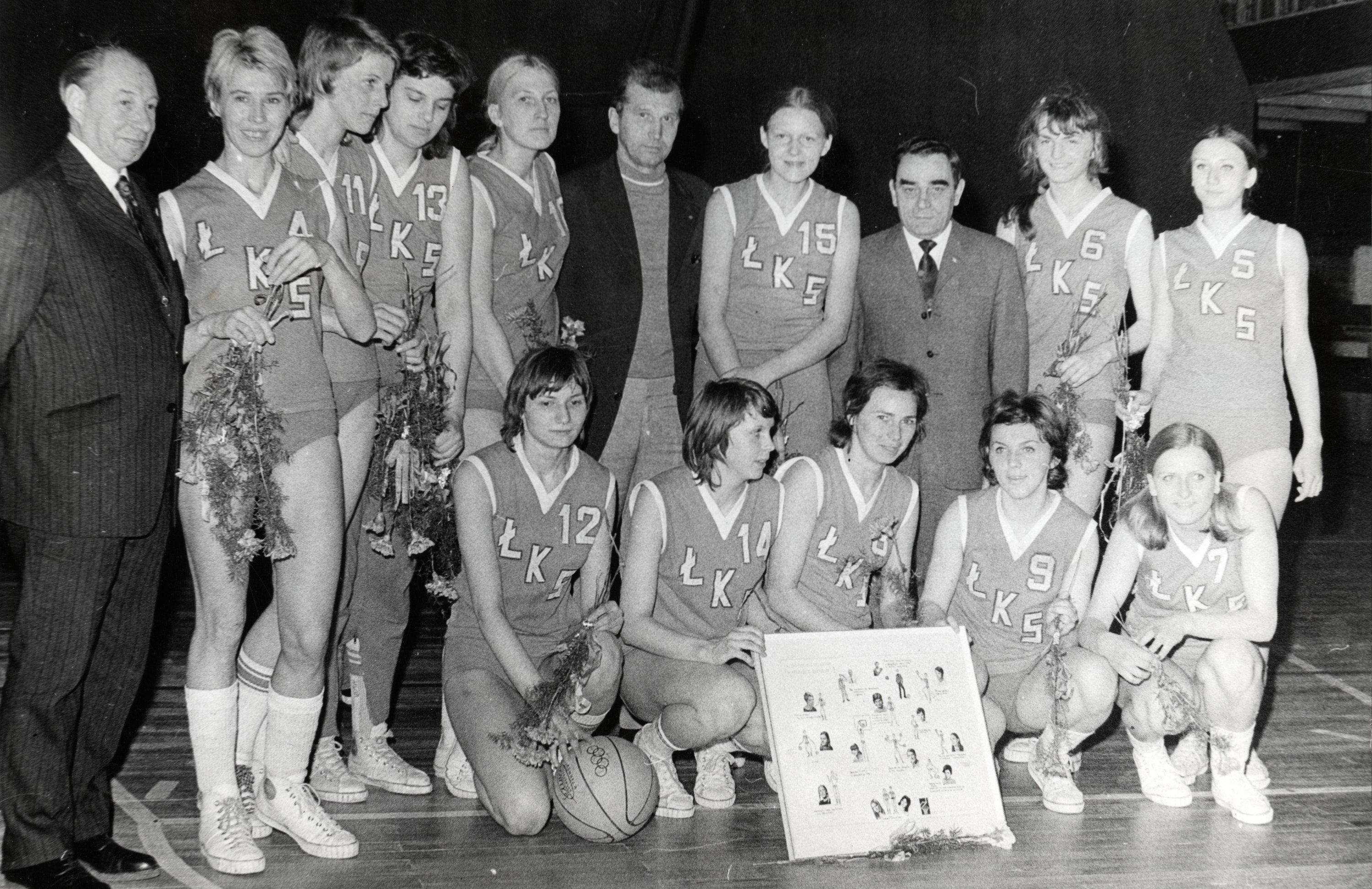 1973 - mistrzowskia drużyna ŁKS-u z Ziuną jako trenerem